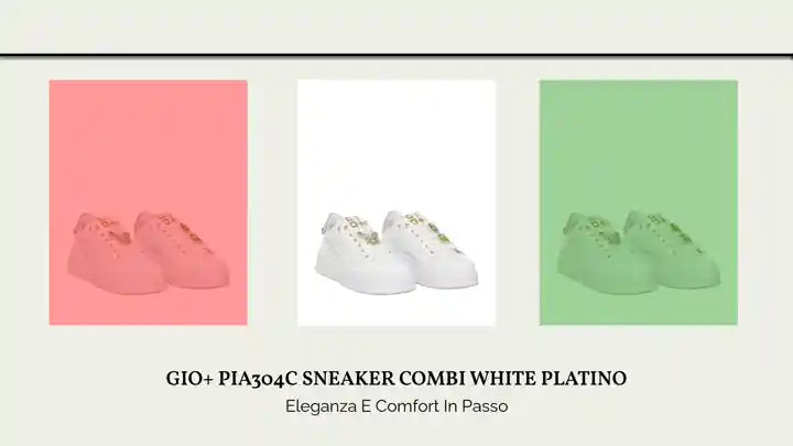 GIO+ PIA304C SNEAKER COMBI WHITE PLATINO by@Outfy