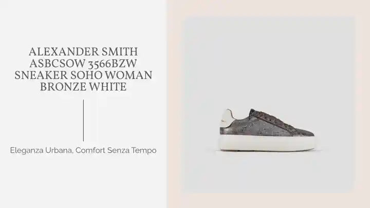 ALEXANDER SMITH ASBCSOW 3566BZW SNEAKER SOHO WOMAN BRONZE WHITE by@Outfy