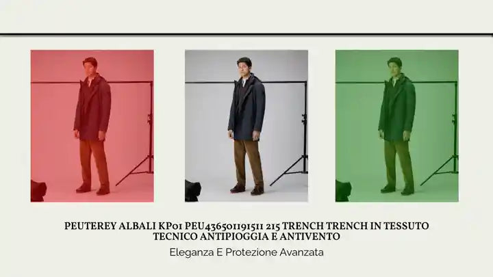 PEUTEREY ALBALI KP01 PEU436501191511 215 TRENCH TRENCH IN TESSUTO TECNICO ANTIPIOGGIA E ANTIVENTO by@Outfy