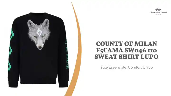 COUNTY OF MILAN F5CAMA SW046 110 SWEAT SHIRT LUPO by@Outfy