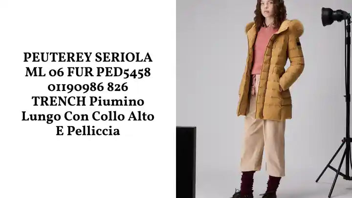 PEUTEREY SERIOLA ML 06 FUR PED5458 01190986 826 TRENCH Piumino lungo con collo alto e pelliccia by@Outfy