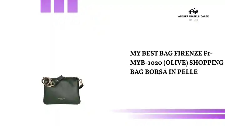 MY BEST BAG FIRENZE F1-MYB-1020 (OLIVE) SHOPPING BAG BORSA IN PELLE by@Outfy