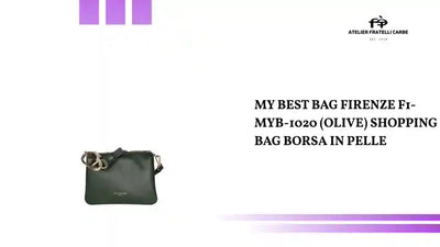 MY BEST BAG FIRENZE F1-MYB-1020 (OLIVE) SHOPPING BAG BORSA IN PELLE by@Outfy