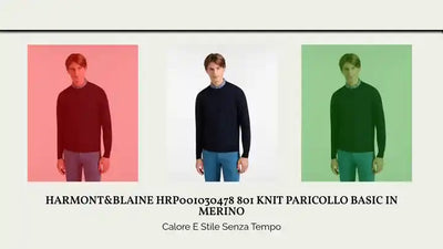 Harmont&amp;Blaine HRP001030478 801 KNIT PARICOLLO BASIC IN MERINO by@Outfy