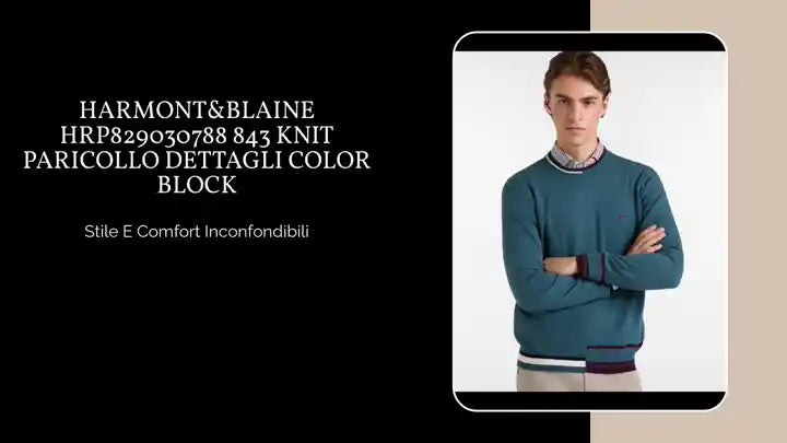 Harmont&amp;Blaine HRP829030788 843 KNIT PARICOLLO DETTAGLI COLOR BLOCK by@Outfy
