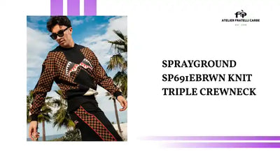 SPRAYGROUND SP691EBRWN KNIT TRIPLE CREWNECK by@Outfy