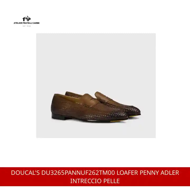 DOUCAL'S DU3265PANNUF262TM00 LOAFER PENNY ADLER INTRECCIO PELLE by@Outfy