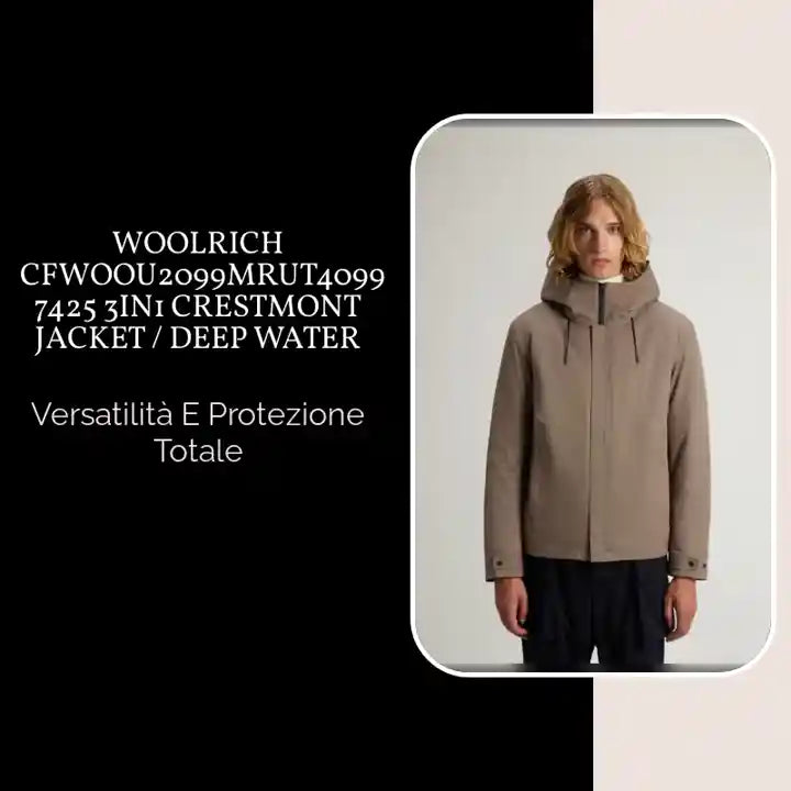WOOLRICH CFWOOU2099MRUT4099 7425 3IN1 CRESTMONT JACKET / DEEP WATER by@Outfy