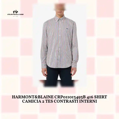 Harmont&amp;Blaine CRP011013493B 416 SHIRT CAMICIA 2 TES CONTRASTI INTERNI by@Outfy