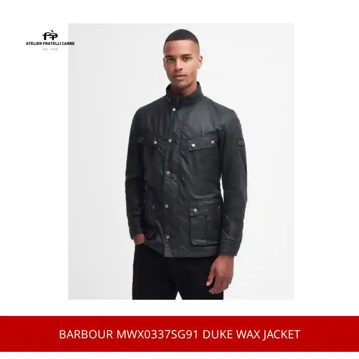 BARBOUR MWX0337SG91 DUKE WAX JACKET by@Outfy