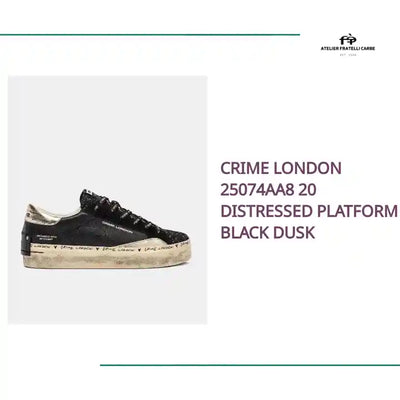 CRIME LONDON 25074AA8 20 DISTRESSED PLATFORM BLACK DUSK by@Outfy