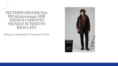 PEUTEREY KRUGER TJ01 PEU562501191942 NER TRENCH Cappotto tecnico in tessuto riciclato by@Outfy