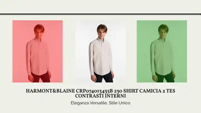 Harmont&amp;Blaine CRP074013435B 230 SHIRT CAMICIA 2 TES CONTRASTI INTERNI by@Outfy