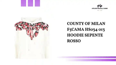 COUNTY OF MILAN F5CAMA HS034 013 HOODIE SEPENTE ROSSO by@Outfy