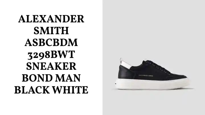 ALEXANDER SMITH ASBCBDM 3298BWT SNEAKER BOND MAN BLACK WHITE by@Outfy