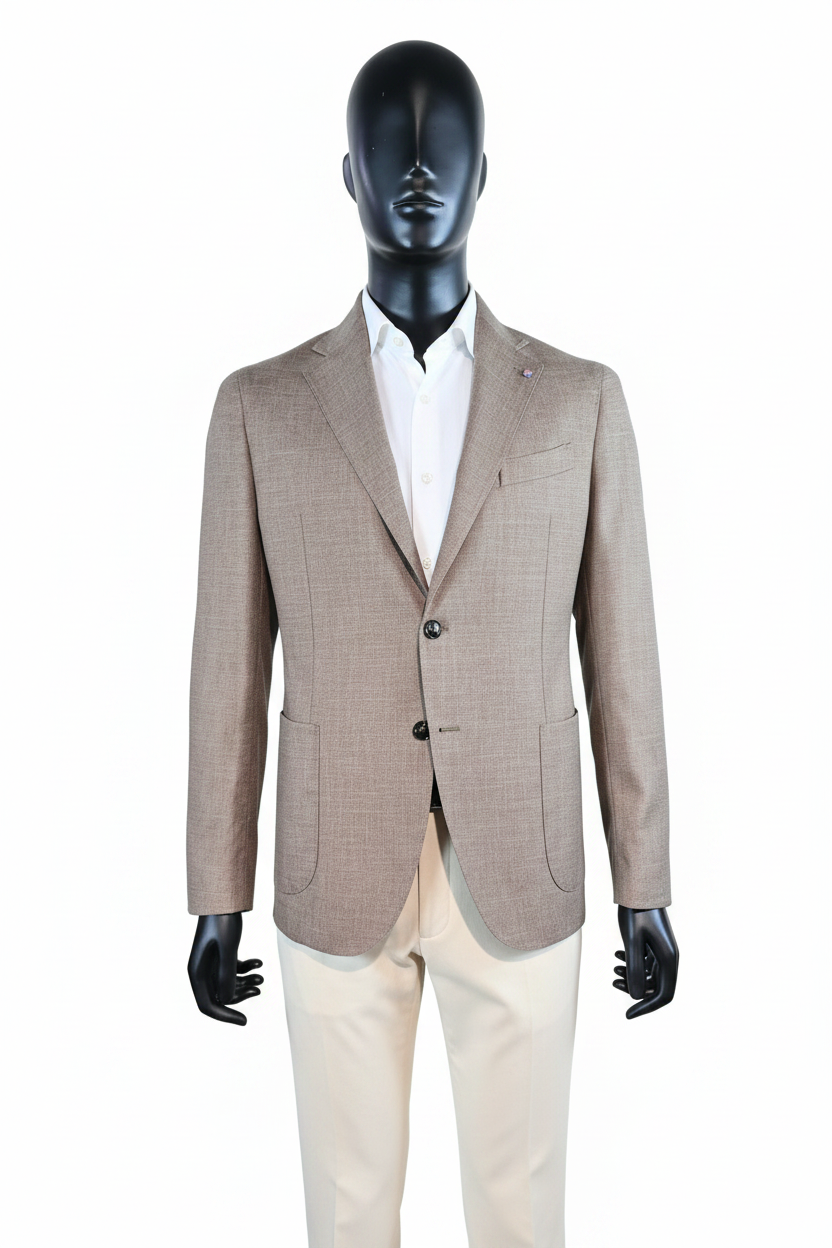 BHARNABA VARANO GKS-702 GIACCA UOMO TX APPLICATE OPERATO EFFETTO LINO