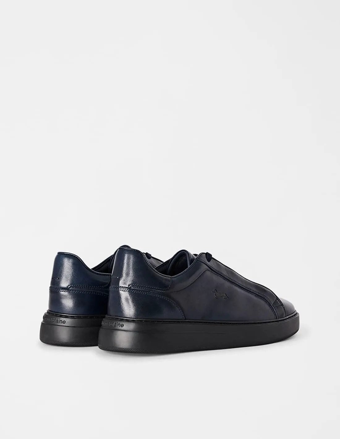 Sneaker Harmont & Blaine Buttero blu - Dettaglio tallone e logo bassotto