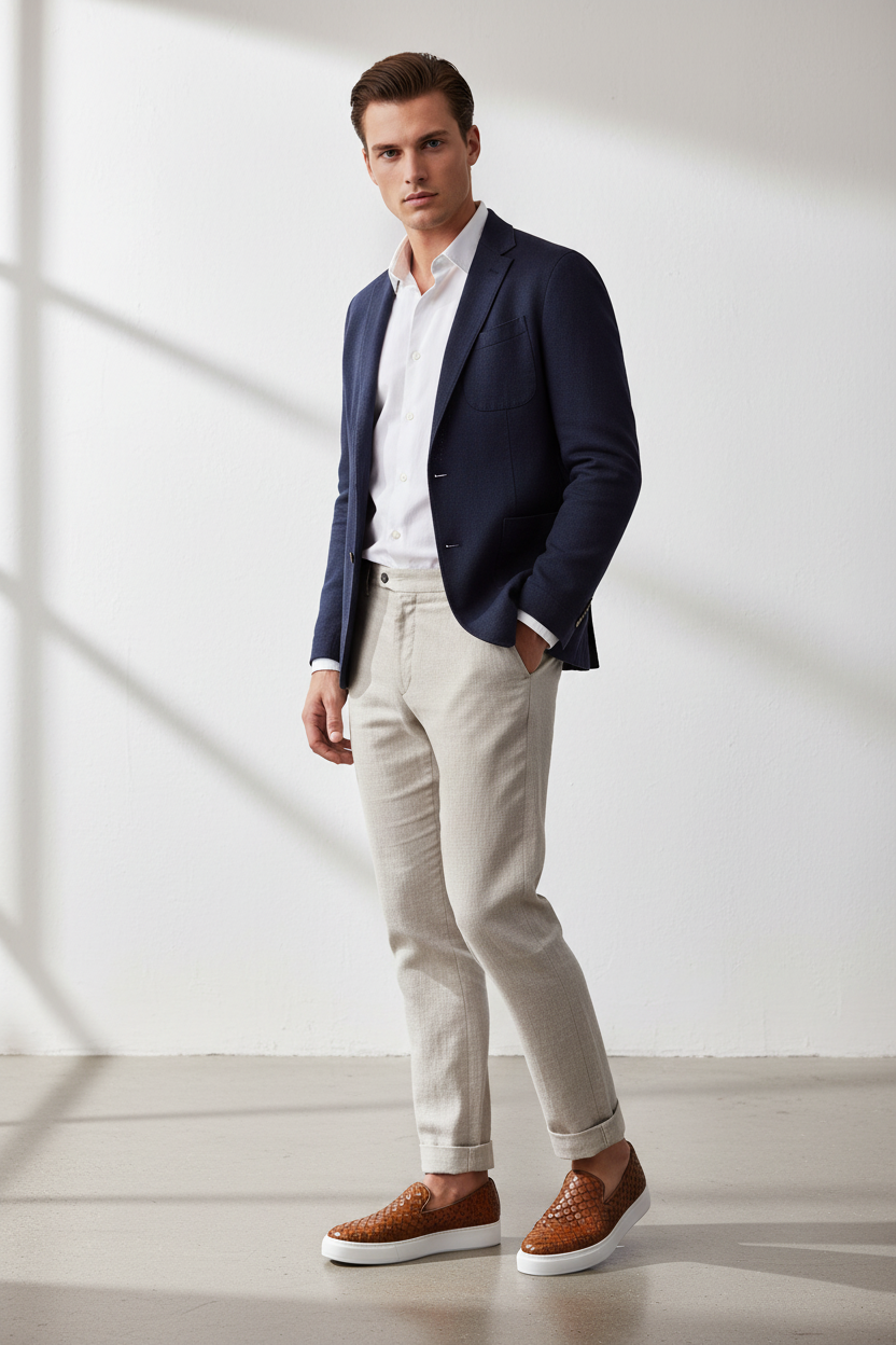 EXTON 523 CROKE INTRECCIATO SELLA  LOAFER SLIP ON INTRECCIATO
