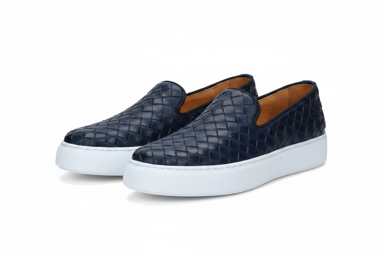EXTON 523 CROKE MOCASSIN OCÉAN TRESSÉ À ENFILER TRESSÉ