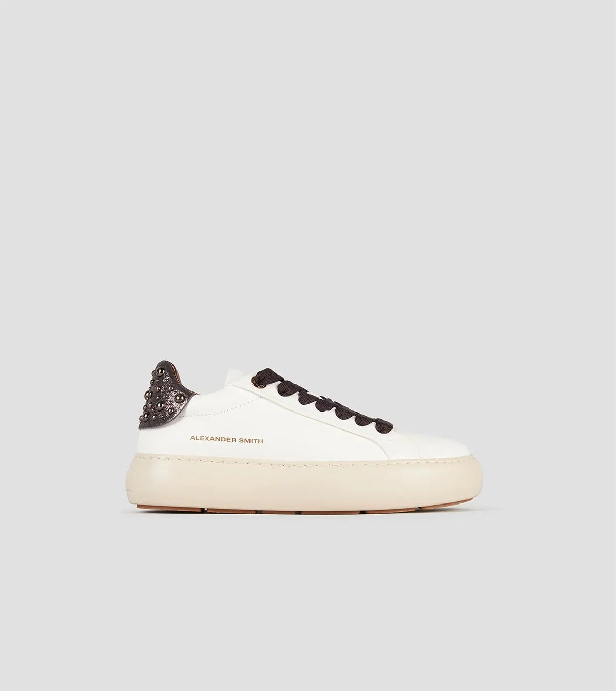 ALEXANDER SMITH ASBESOW 3579 ODZ SNEAKER SOHO WOMAN OFF WHITE DARK BRONZE by ALEXANDER SMITH