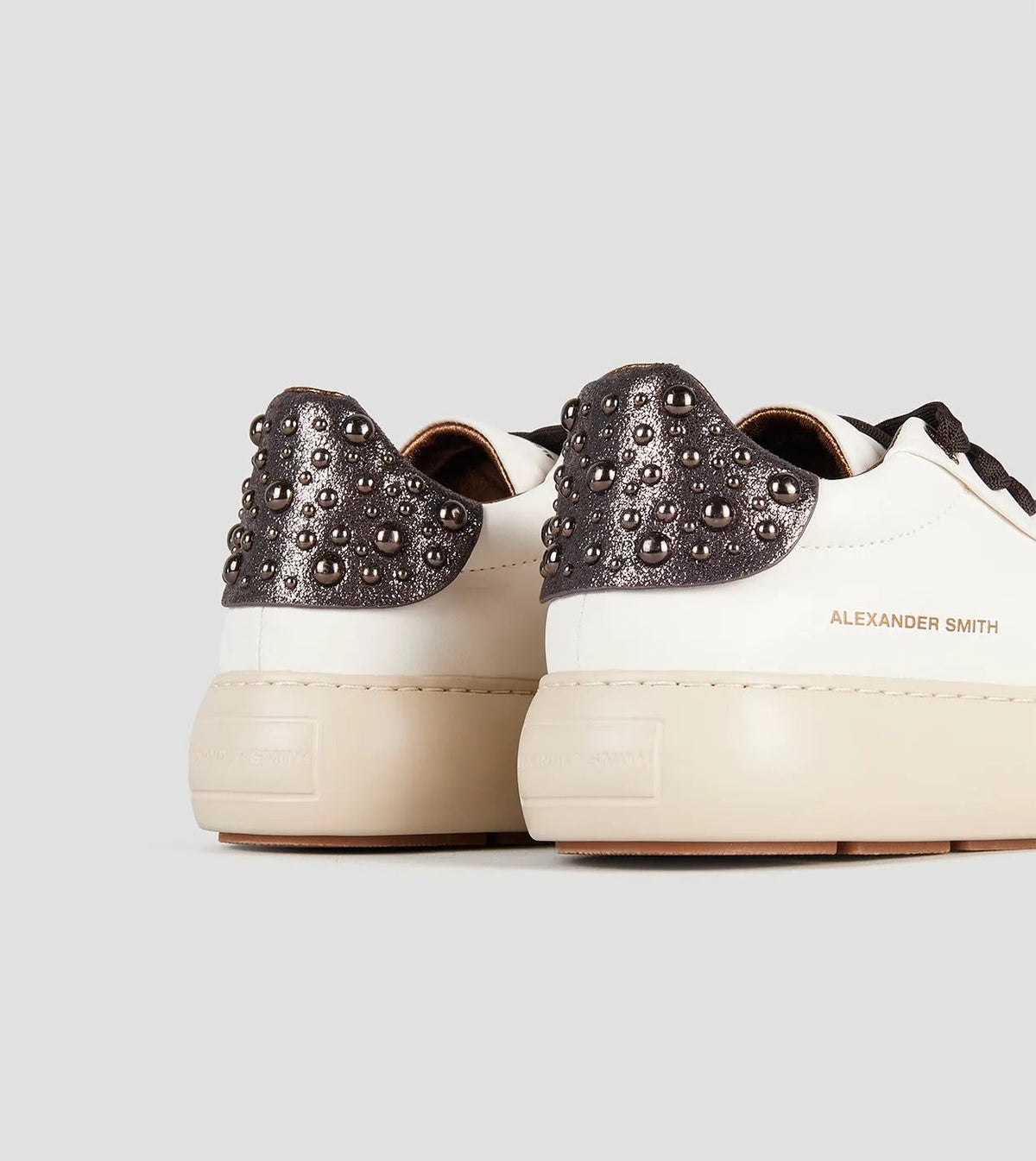 ALEXANDER SMITH ASBESOW 3579 ODZ SNEAKER SOHO WOMAN OFF WHITE DARK BRONZE by ALEXANDER SMITH