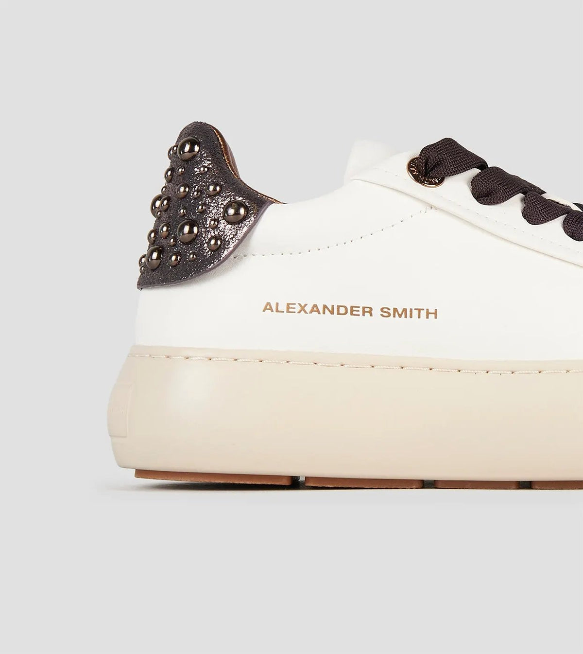 ALEXANDER SMITH ASBESOW 3579 ODZ SNEAKER SOHO WOMAN OFF WHITE DARK BRONZE by ALEXANDER SMITH