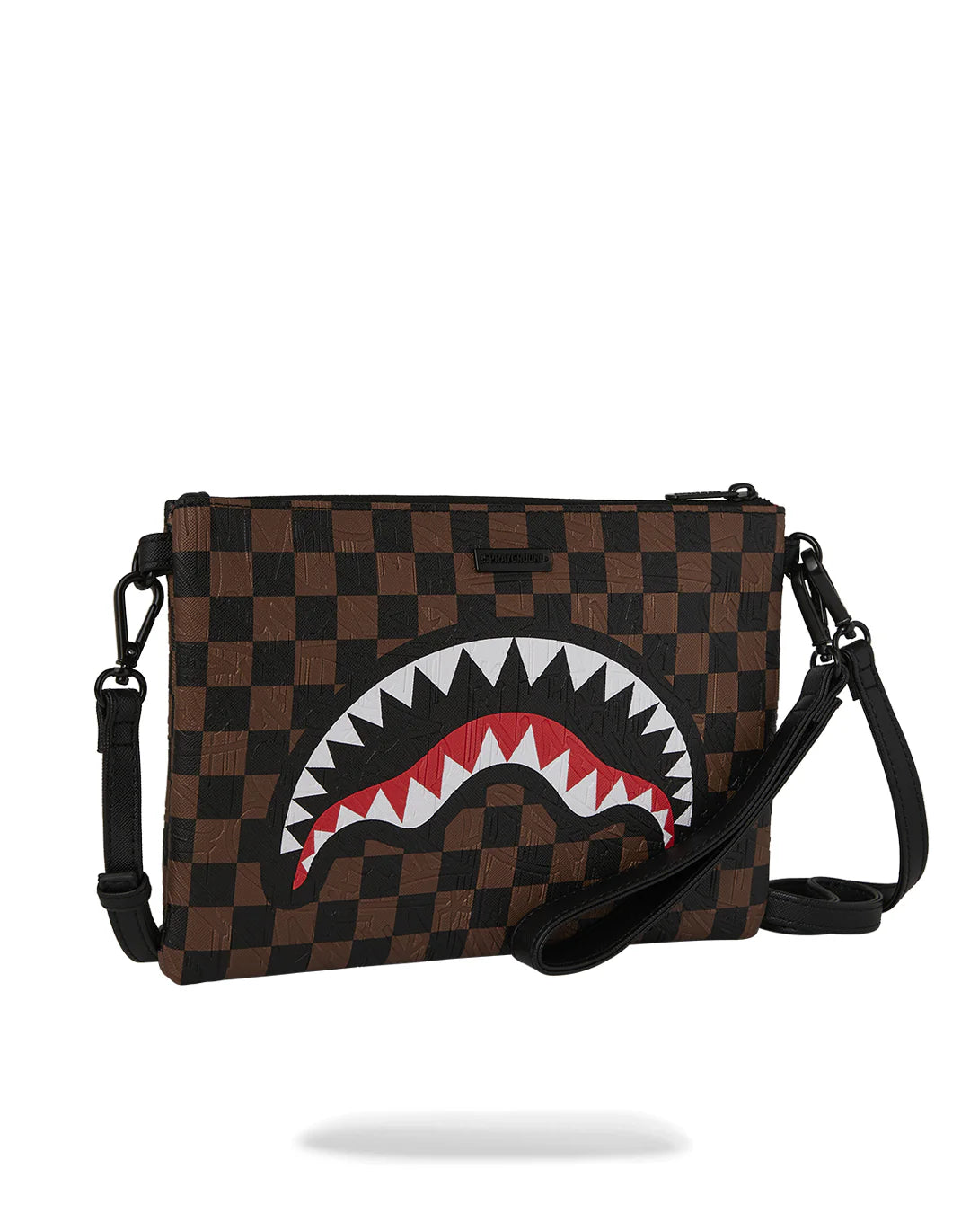SPRAYGROUND B8239  CLUTCH CHECK 2 EMBOSS CROSSOVER CLUTCH - Atelier Fratelli Carbè