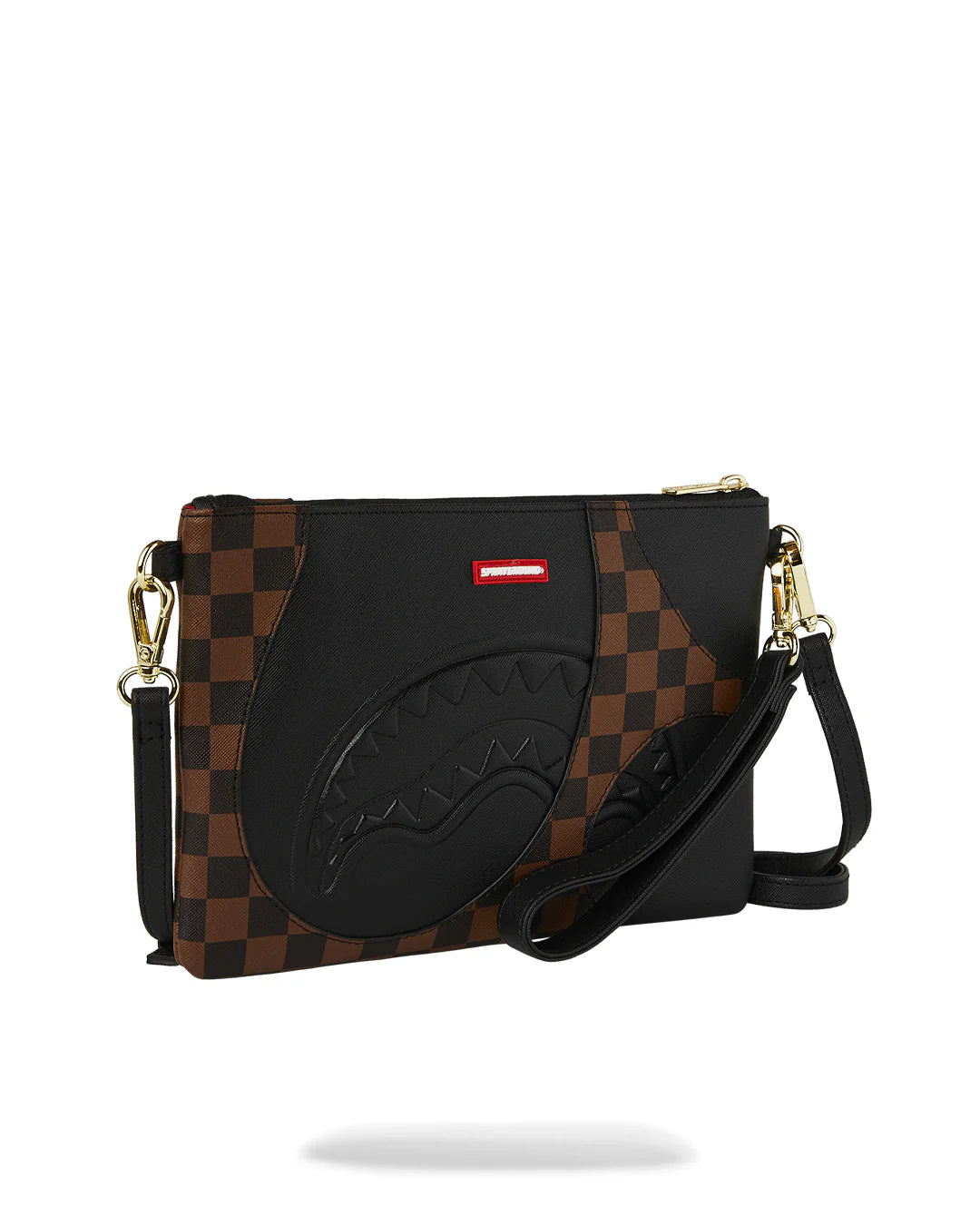 SPRAYGROUND B8283  CLUTCH JETSTREAM BROWN CROSSOVER CLUTCH - Atelier Fratelli Carbè