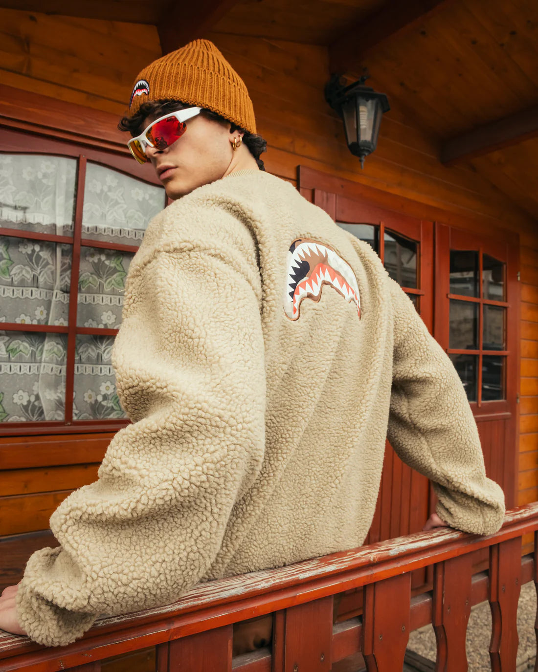 SPRAYGROUND SP812BRWN  KNIT CAMO TEDDY CREWNECK BROWN - Atelier Fratelli Carbè