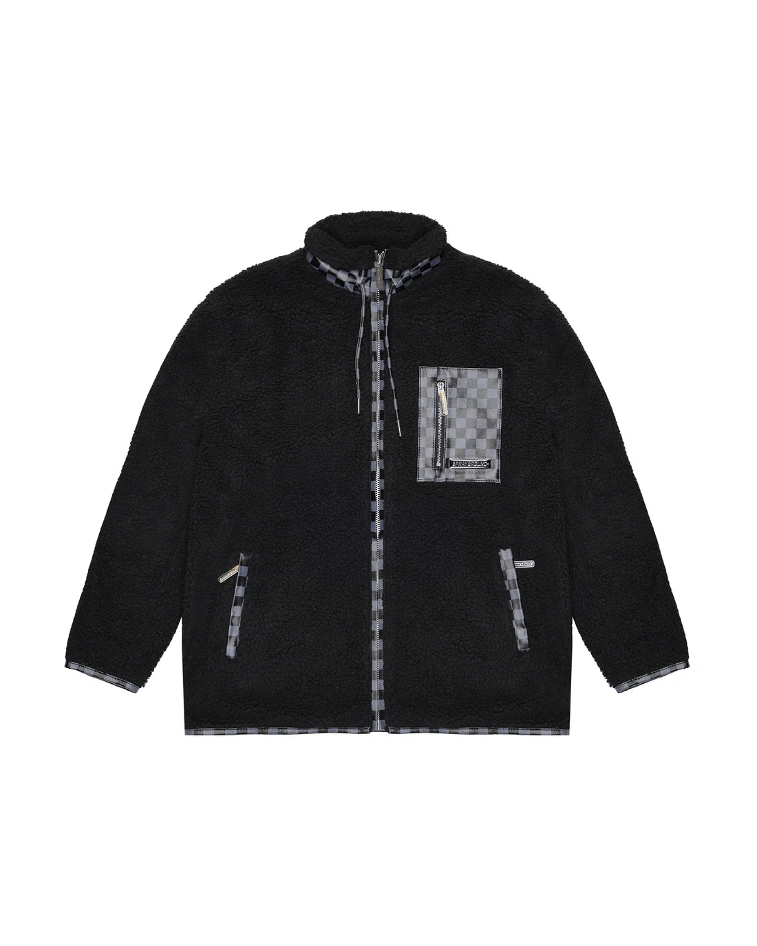 SPRAYGROUND SP820BLK  JACKET CHECKERED TEDDY JACKET BLACK - Atelier Fratelli Carbè