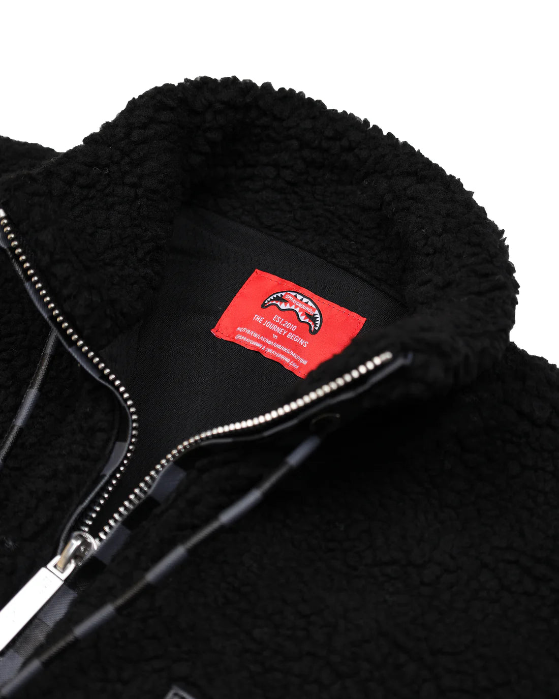 SPRAYGROUND SP820BLK  JACKET CHECKERED TEDDY JACKET BLACK - Atelier Fratelli Carbè