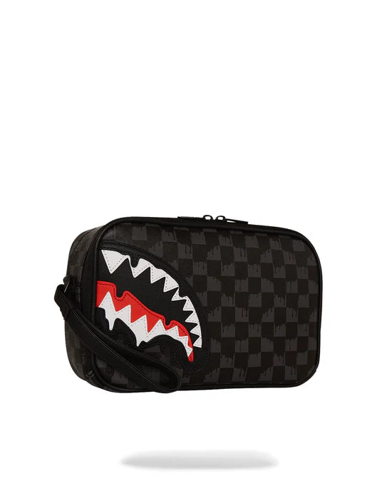 SPRAYGROUND B7968  CLUTCH DRIPPING SHARKS IN PARIS TOILETRY BRICK - Atelier Fratelli Carbè