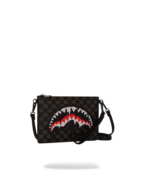 SPRAYGROUND B7969  CLUTCH DRIPPING SHARKS IN PARIS CROSSOVER CLUTCH - Atelier Fratelli Carbè