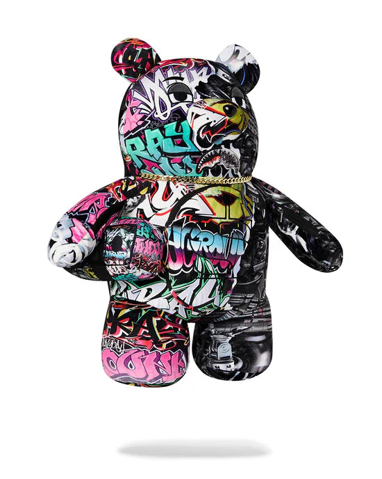 SPRAYGROUND B8052  BACKPACK SPLIT CYBERSHARK MONEYBEAR TEDDY BEAR - Atelier Fratelli Carbè