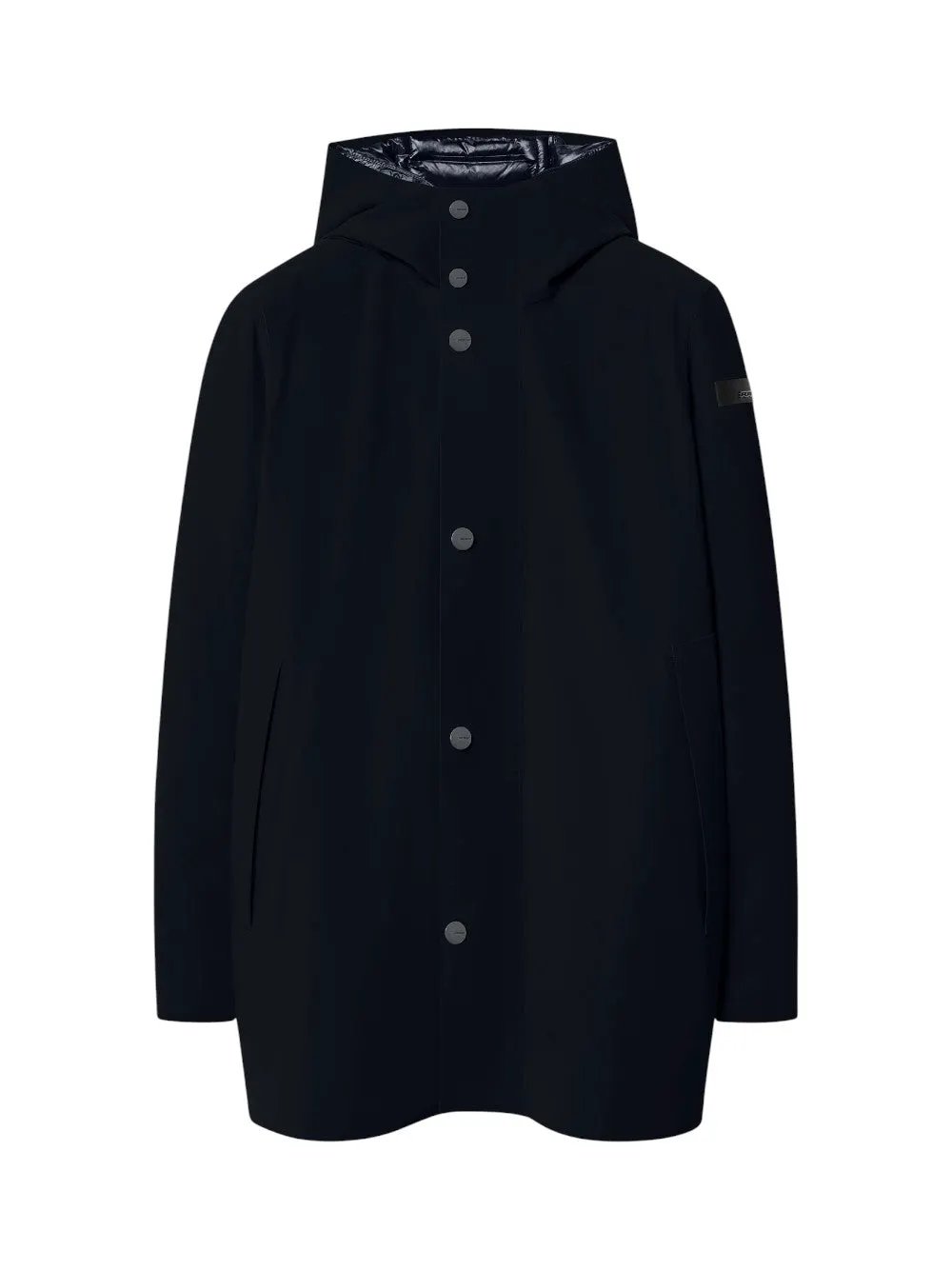 RRD W26011 Parka Surflex Winter Down Under Floating — vista frontale, colore Blue Black