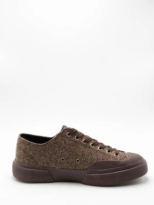 Sneakers Uomo Superga Artifact Works in Lana Patchwork Marrone S2168YW - Vista Superiore
