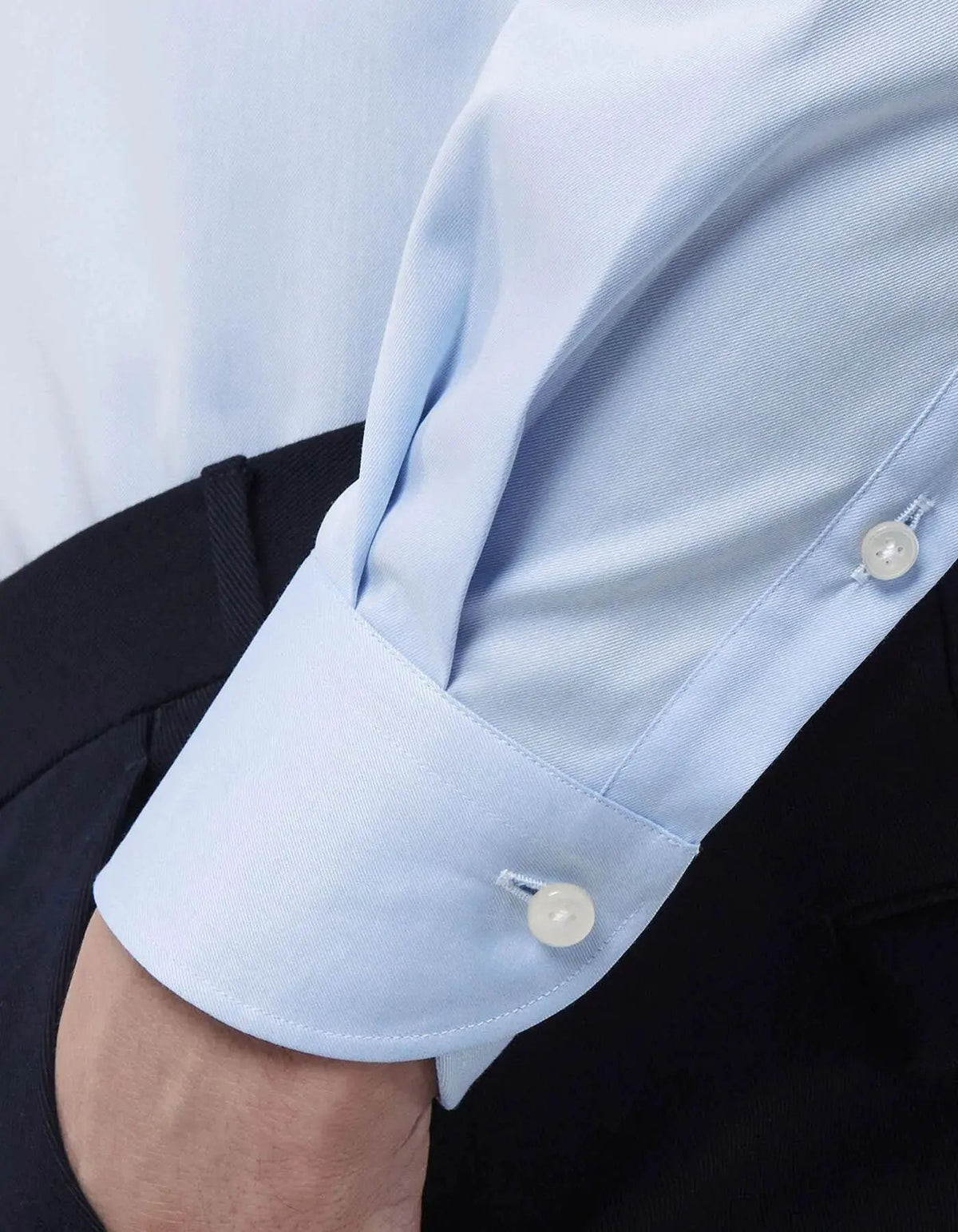 Camicia Xacus No Stiro WF658 11805 Cielo - Dettaglio Tessuto