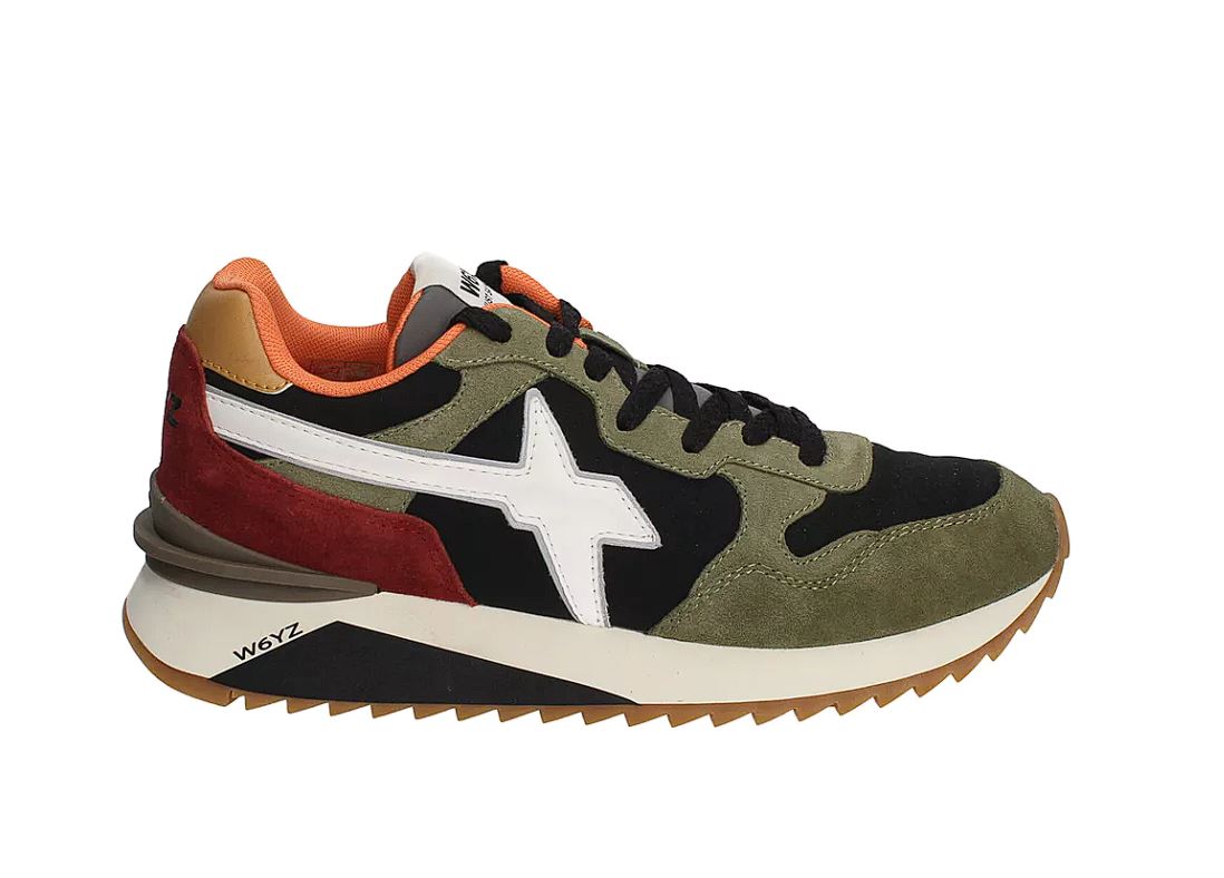 W6YZ YAK-M. 1F90  SNEAKER  MILITARE-BLACK-GRANATA