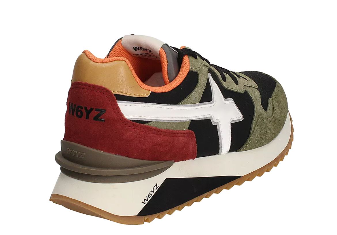 W6YZ YAK-M. 1F90  SNEAKER  MILITARE-BLACK-GRANATA