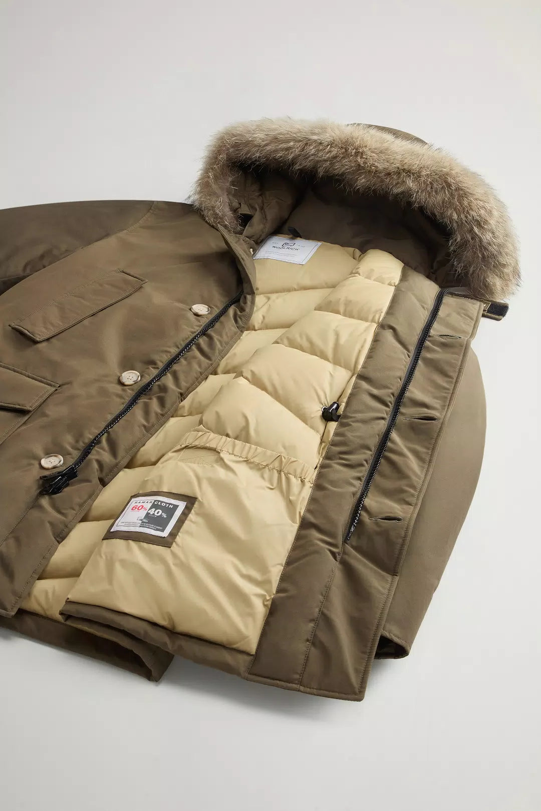 WOOLRICH CFWOOU0482MRUT0001 DAG  TRENCH ARCTIC DETACHABLE FUR PARKA - Atelier Fratelli Carbè